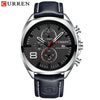 Wholesale Men's Business Casual Quartz Watch With Sixpin Calendar Leather Strap Alloy Case Mineral Reinforced Glass Mirror And Stainless Steel Pin Buckle