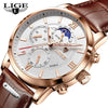 Wholesale Men's Business Elegant Personality Alloy Case Leather Strap Round Dial Watch