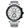 Wholesale Men's Business Fashion Waterproof Quartz Watch With Stainless Steel Band Round Dial Alloy Case And Mineral Reinforced Glass Mirror