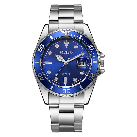 Wholesale Men's Business Steel Belt Quartz Watch With Calendar And Multi Function Round Dial