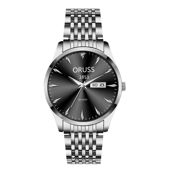 Wholesale Men's Business Style Alloy And Alloy Steel Watches Round Dial Luminous Waterproof Quartz Automatic