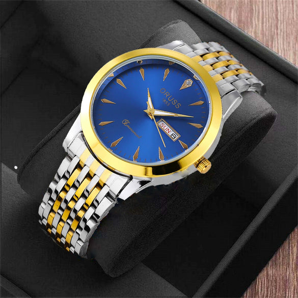 Wholesale Men's Business Style Alloy And Alloy Steel Watches Round Dial Luminous Waterproof Quartz Automatic