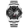 Wholesale Men's Business Style Alloy Case Stainless Steel Strap Round Dial Quartz Watch