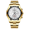 Wholesale Men's Business Style Alloy Case Stainless Steel Strap Round Dial Quartz Watch