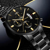 Wholesale Men's Business Style Calendar Watch With Alloy Strap And Round Dial
