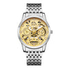 Wholesale Men's Business Style Hollow Design Quartz Watch With Alloy Case And Strap Mineral Reinforced Glass Mirror And Round Dial