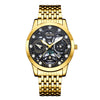 Wholesale Men's Business Style Hollow Design Quartz Watch With Alloy Case And Strap Mineral Reinforced Glass Mirror And Round Dial