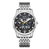 Wholesale Men's Business Style Hollow Design Quartz Watch With Alloy Case And Strap Mineral Reinforced Glass Mirror And Round Dial