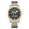 Wholesale Men's Business Style Hollow Design Quartz Watch With Alloy Case And Strap Mineral Reinforced Glass Mirror And Round Dial