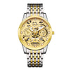 Wholesale Men's Business Style Hollow Design Quartz Watch With Alloy Case And Strap Mineral Reinforced Glass Mirror And Round Dial