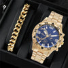 Wholesale Men's Business Style Round Dial Alloy Case And Band Quartz Watch