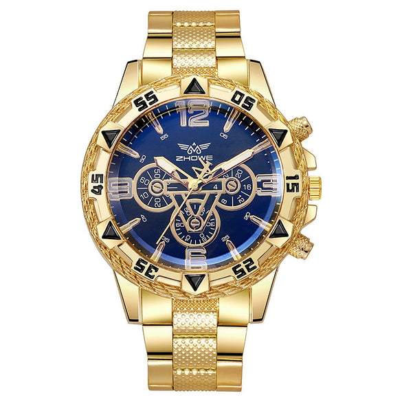 Wholesale Men's Business Style Round Dial Alloy Case Stainless Steel Band Quartz Watch