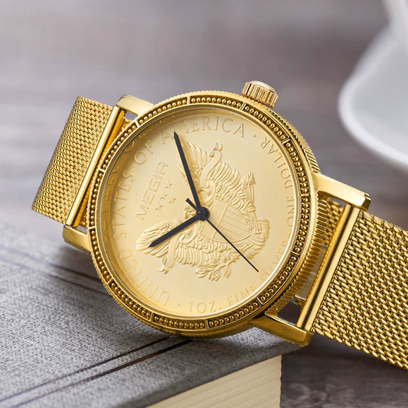 Wholesale Men's Business Style Ultrathin Quartz Watch Alloy Case Stainless Steel Strap Round Dial