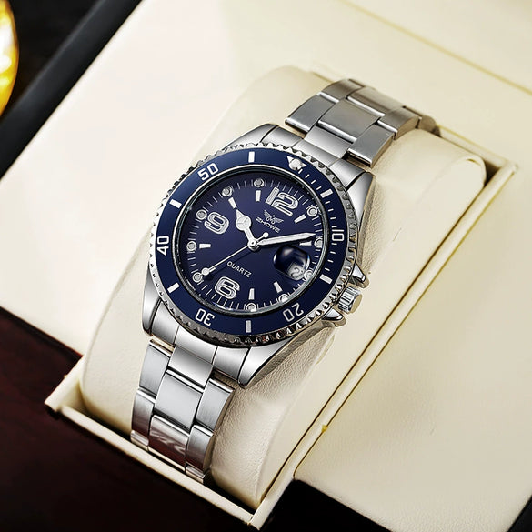 Wholesale Men's Business Watch Alloy Material Round Shape Simple Design Luminous