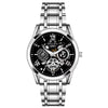 Wholesale Men's Casual Hollow Fashion Calendar Quartz Watch With Alloy Case And Stainless Steel Band