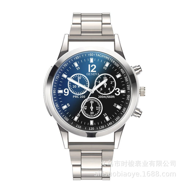 Wholesale Men's Casual Plastic Case Iron Strap Round Dial Quartz Watch