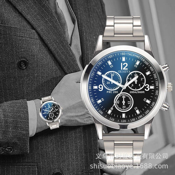 Wholesale Men's Casual Plastic Case Iron Strap Round Dial Quartz Watch
