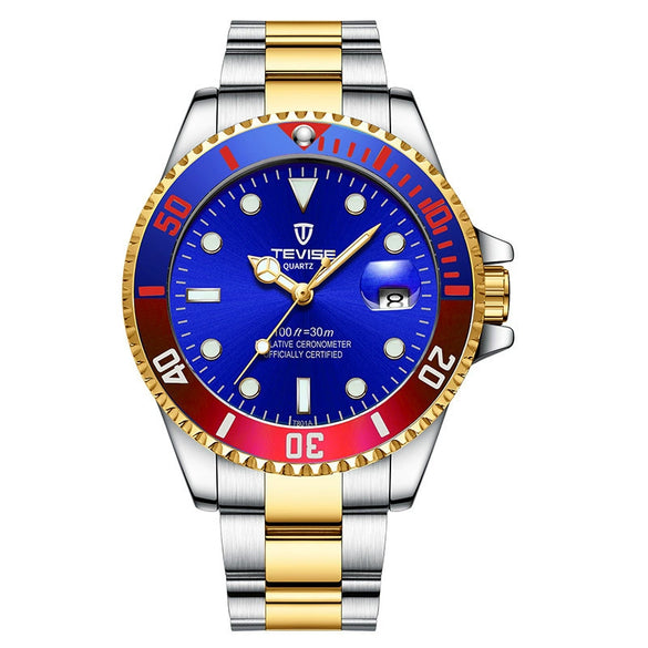 Wholesale Men's Casual Quartz Watch With Stainless Steel Strap And Round Dial