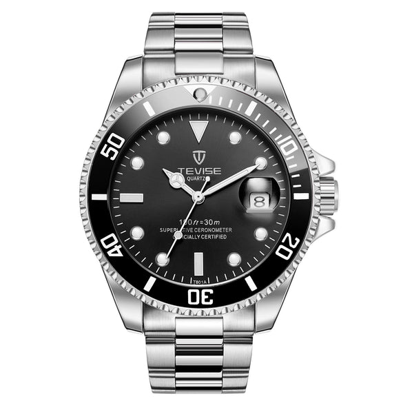 Wholesale Men's Casual Quartz Watch With Stainless Steel Strap And Round Dial
