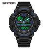 Wholesale Men's Casual Sports Fashion Digital Watch Abs Case Tpu Strap Acrylic Mirror Round Dial