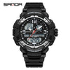 Wholesale Men's Casual Sports Fashion Digital Watch Abs Case Tpu Strap Acrylic Mirror Round Dial