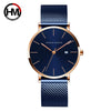 Wholesale Men's Casual Waterproof Quartz Watch With Round Dial Stainless Steel Clasp Genuine Leather Strap Metal Case And Mineral Strengthened Glass Mirror