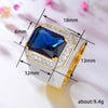 Wholesale Men's Copper Ring Inlaid Zircon Geometric Style