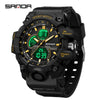 Wholesale Men's Digital Watch Tpu Strap Abs Case Round Dial Highend Fashionable Dual Display Multifunctional Outdoor Sports Waterproof