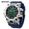 Wholesale Men's Digital Watch Tpu Strap Abs Case Round Dial Highend Fashionable Dual Display Multifunctional Outdoor Sports Waterproof