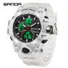 Wholesale Men's Digital Watch Tpu Strap Abs Case Round Dial Highend Fashionable Dual Display Multifunctional Outdoor Sports Waterproof
