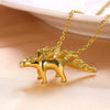 Wholesale Men's Dinosaur Series Pendant Necklace Stainless Steel Hiphop Style Electroplated Jewelry