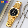 Wholesale Men's Electronic Watch Alloy And Stainless Steel Geometric Round Dial