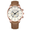 Wholesale Men's Fashion Alloy Case Leather Strap Round Dial Quartz Watch