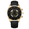 Wholesale Men's Fashion Alloy Case Leather Strap Round Dial Quartz Watch