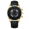 Wholesale Men's Fashion Alloy Case Leather Strap Round Dial Quartz Watch