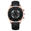 Wholesale Men's Fashion Alloy Case Leather Strap Round Dial Quartz Watch