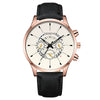 Wholesale Men's Fashion Alloy Case Leather Strap Round Dial Quartz Watch