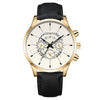 Wholesale Men's Fashion Alloy Case Leather Strap Round Dial Quartz Watch
