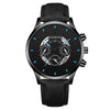 Wholesale Men's Fashion Alloy Case Leather Strap Round Dial Quartz Watch