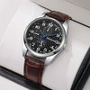 Wholesale Men's Fashion Belt Quartz Watch With Alloy Case Pu Leather Strap Stainless Steel Buckle And Round Dial