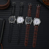Wholesale Men's Fashion Belt Quartz Watch With Alloy Case Pu Leather Strap Stainless Steel Buckle And Round Dial