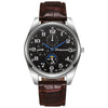 Wholesale Men's Fashion Belt Quartz Watch With Alloy Case Pu Leather Strap Stainless Steel Buckle And Round Dial