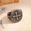 Wholesale Men's Fashion Geometric Stainless Steel 18K Gold Plated Ring With Letter And Number Patterns