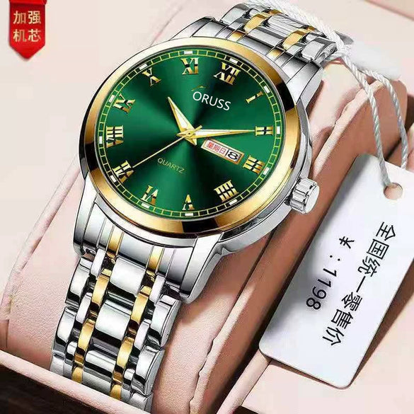 Wholesale Men's Fashion Quartz Watch Steel Case And Strap Round Dial Mineral Strengthened Glass Mirror