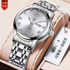Wholesale Men's Fashion Quartz Watch Steel Case And Strap Round Dial Mineral Strengthened Glass Mirror