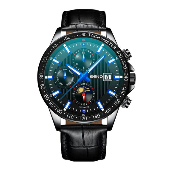 Wholesale Men's Fashion Quartz Watches With Luminous Calendar Waterproof Round Dial Alloy Case And Strap Stainless Steel Clasp Coated Glass Mirror Printed Logo Spiral Crown