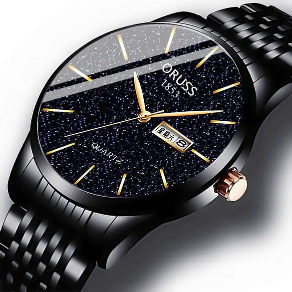 Wholesale Men's Fashion Watch Alloy Case And Strap Round Dial Mineral Strengthened Glass Mirror Quartz Movement Waterproof Calendar