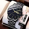 Wholesale Men's Fashion Watch Alloy Case And Strap Round Dial Mineral Strengthened Glass Mirror Quartz Movement Waterproof Calendar
