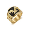 Wholesale Men's Flying Eagle Ring 304 Stainless Steel Electroplated Light Luxury Black Gold Design