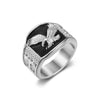 Wholesale Men's Flying Eagle Ring 304 Stainless Steel Electroplated Light Luxury Black Gold Design